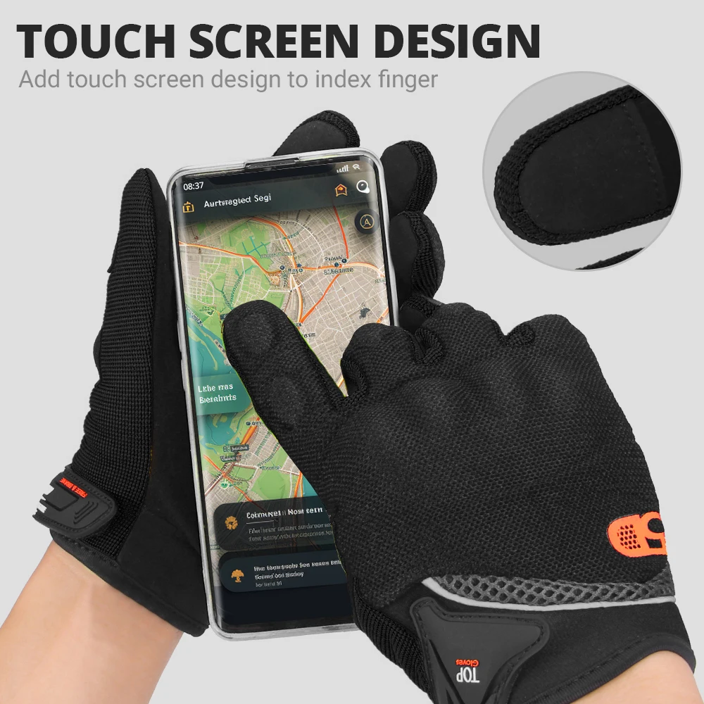 Summer Full Finger Motorcycle Gloves Men Breathable Touch Screen Motorbike Motocross Moto Biker Gloves Motorcycle Accessories - Image 3