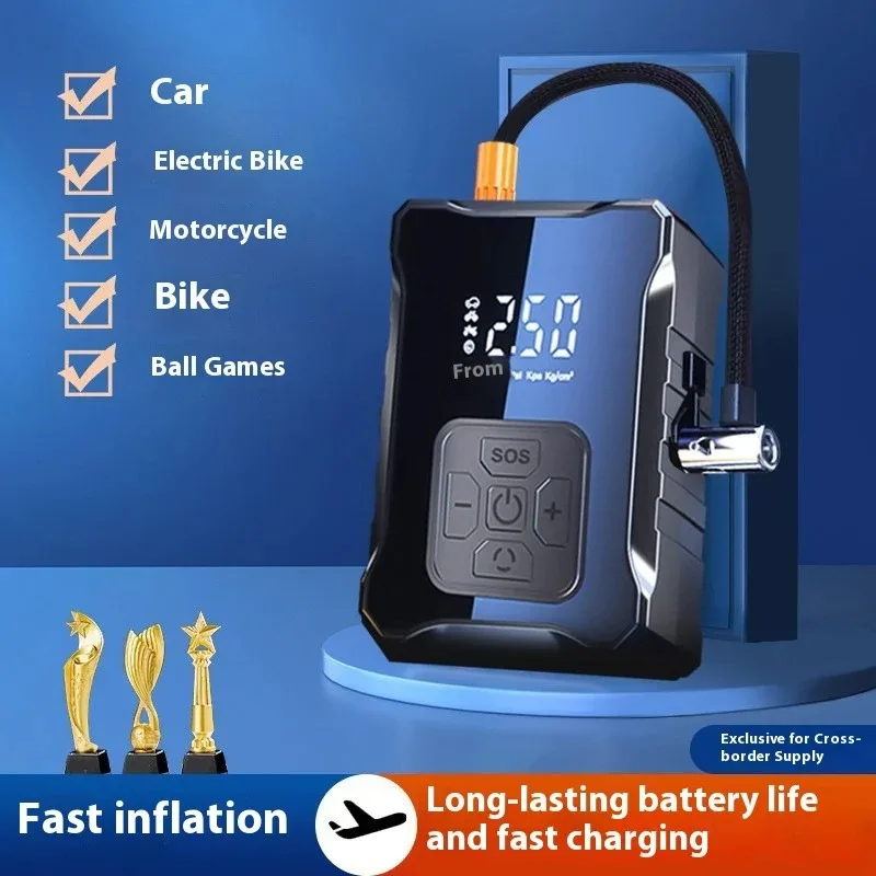 

Mini Car Air Inflatable Pump LCD Display Wireless/Wired Electric Tire Inflator Pump Car Motorcycle Tire Pump for Auto Tyre