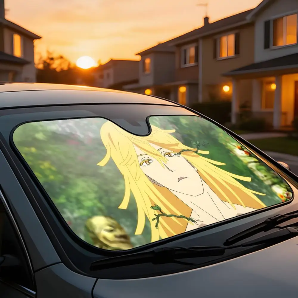 

Sun Visor Universal Car Windshield Sun Shade Full Coverage Heat UV Block Interior Anti Aging Hell's Paradise