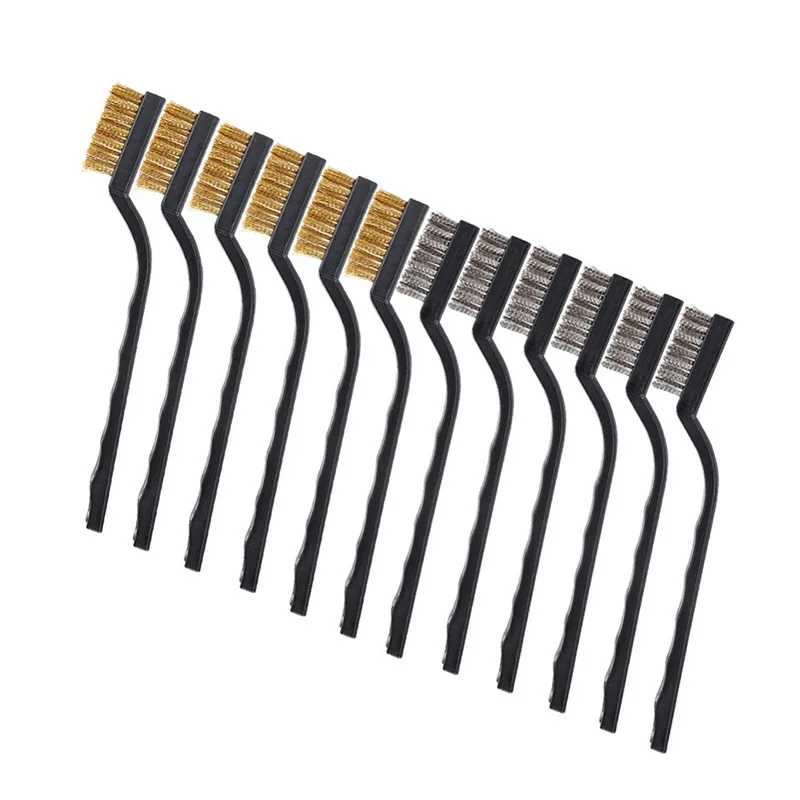 

【Горячая】проволочная латунная щетка 170 мм, мини-кисти, микростальная латунь, средство для удаления ржавчины, краска для удаления металла, чистка, полировка, щетка для сжигания