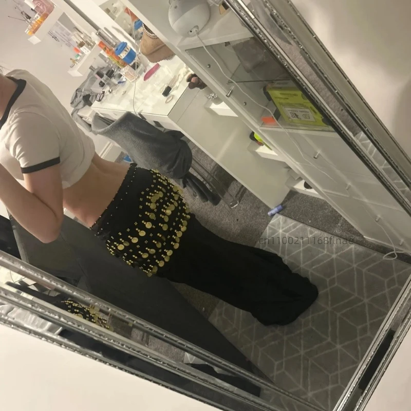 Female Belly Dance 72 Yuan Sexy Waist Chain, Indian Dance Three-layer Gold Coin Waist Scarf, Dance Practice Hip Scarf