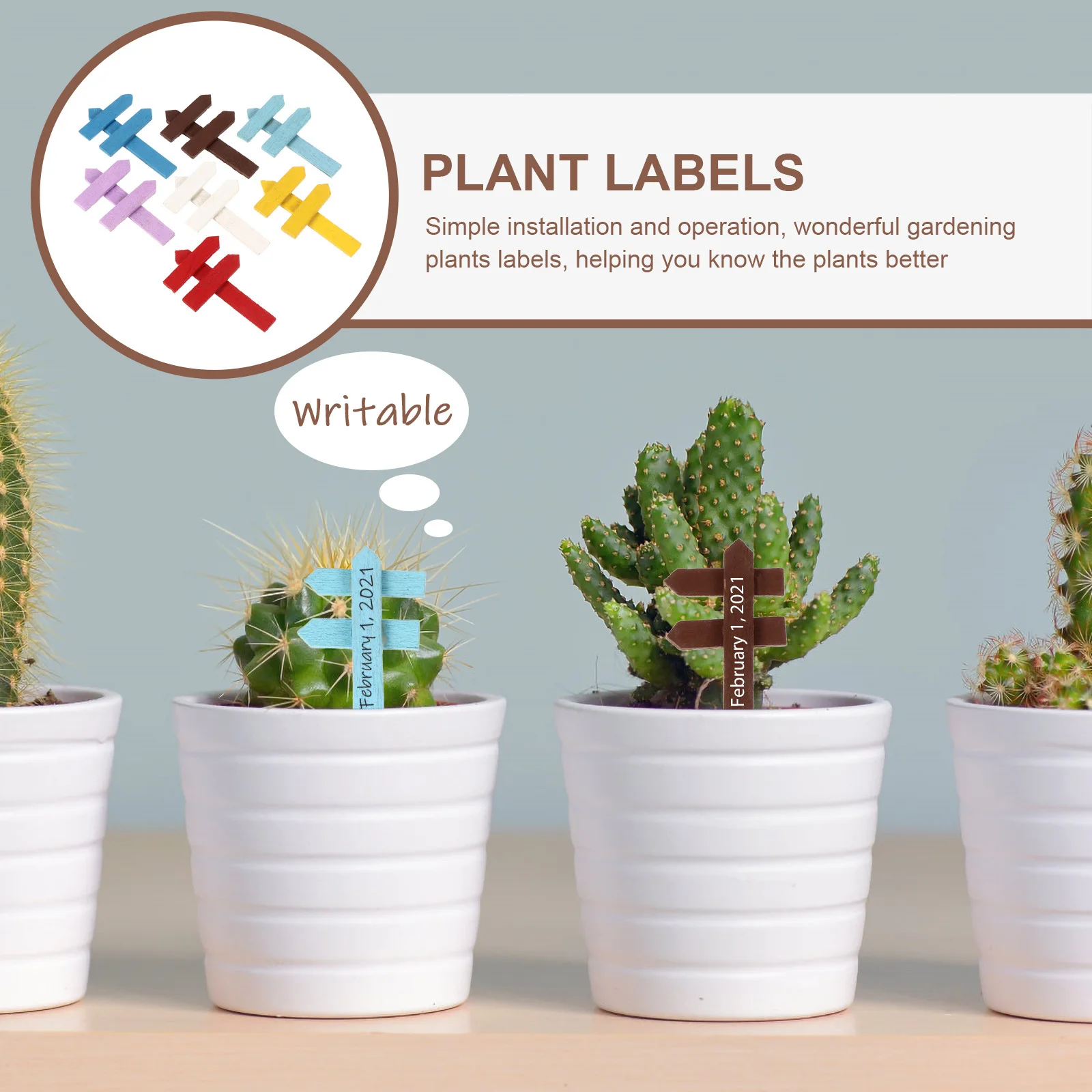 

20pcs Colorful Direction Signs Wooden Garden Decorations Smooth Edges Unique Design For Home Supplies Landscape Ornaments