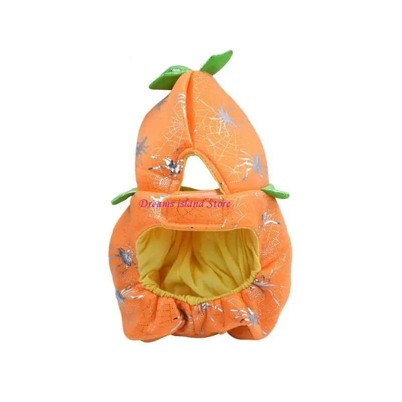 Ropa perros Halloween con lindas con capucha forma calabaza carnavales disfraz hx6c