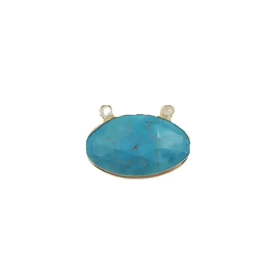 

WT-P1849 WKT 2025 Fashion Style Turquoise&Sun Stone&Amazonist Pendant For Jewelry Party New Women Gold-Plate Pendant