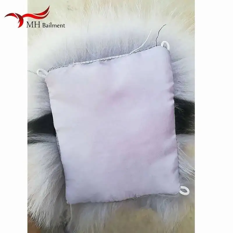 Women\'s Coat Woolen Pocket New 100% Real Fox Fur Color Matching Pocket 9.5*11CM Brand Bag Female Towel