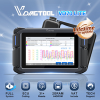 VDIAGTOOL VD70 Lite Car Diagnostic Tools Automotive Scanner With Key Programming FCA Autoauth DoIP CANFD Protocol 31+ Reset VD70Lite OBD2 Bidirectional Control Scanner Lifetime Free Update