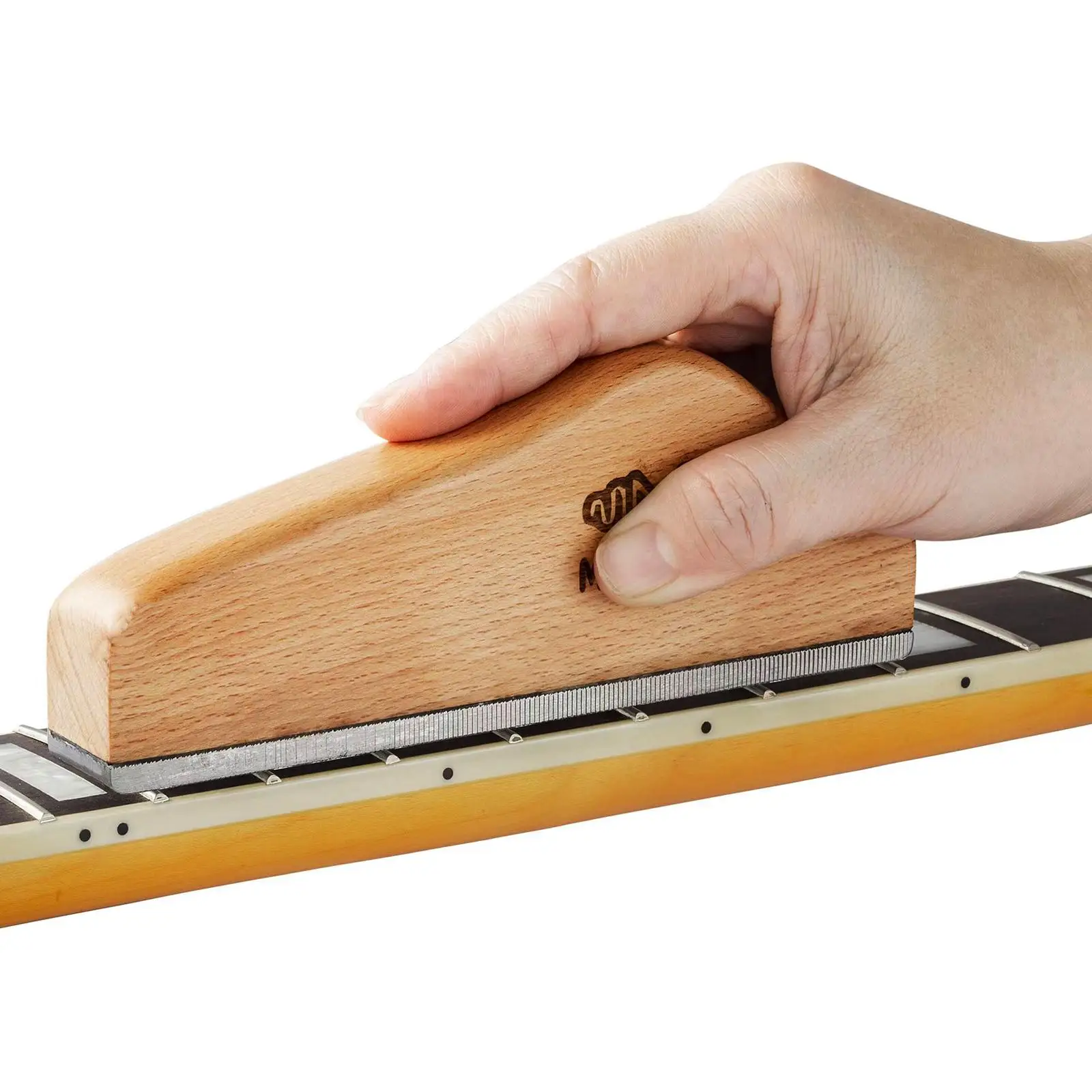 Lima de nivelación de mástiles de madera y acero para guitarra, bajo, ukelele, mandolina: herramienta de luthier para reparación y mantenimiento de trastes