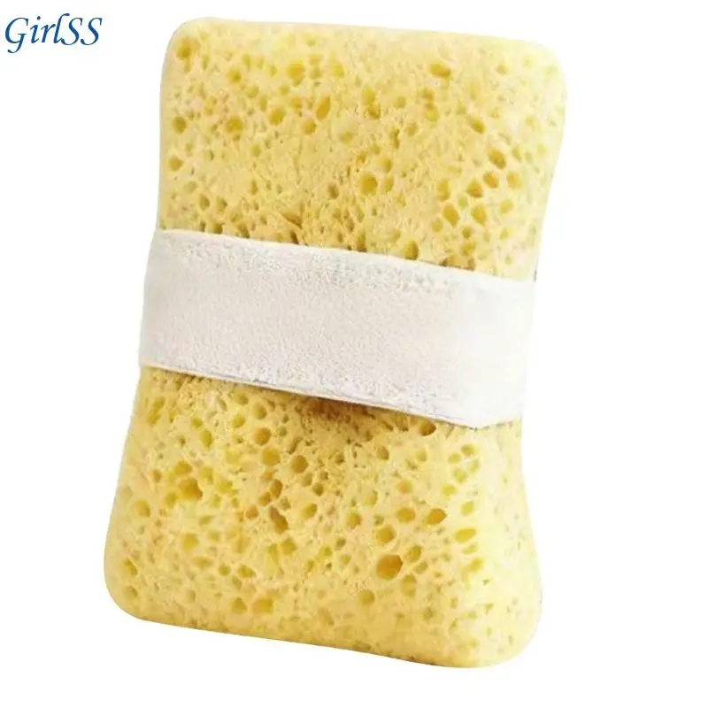 Cheese Yellow Sponges Bath Ball With Honeycomb Structure For Luxurious And Gentle Skin Cleansing T4MB
