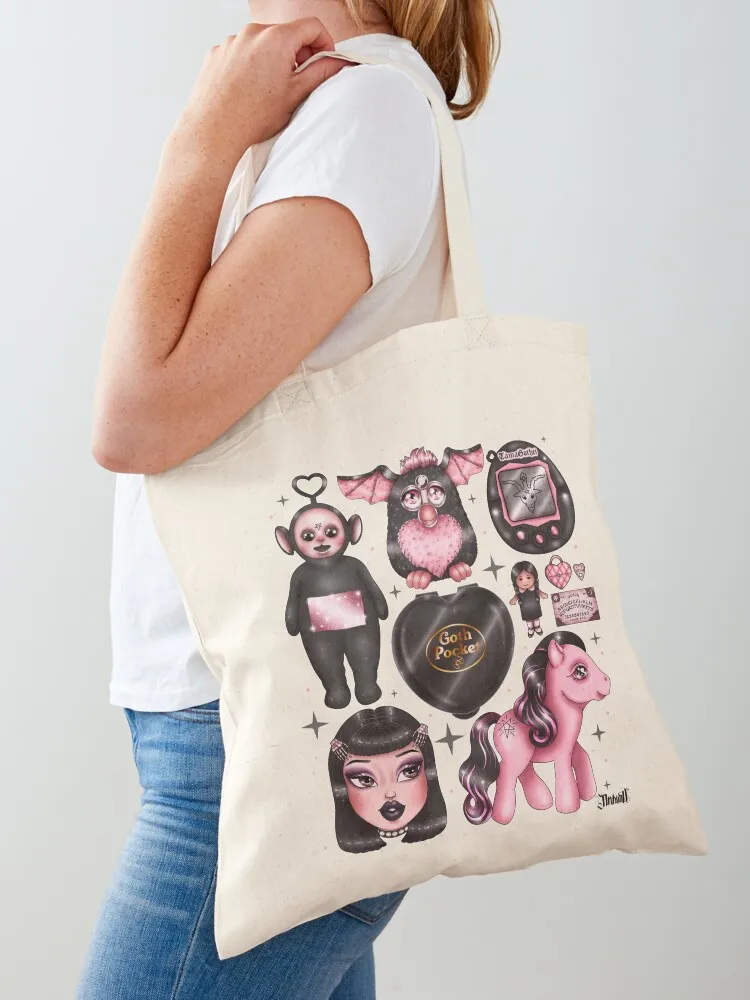 

Vintage Goth Toys Tote Bag tote men Eco personalized university