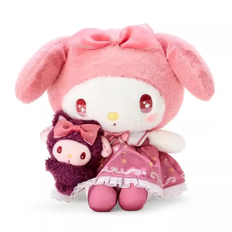 Nouveau Kuromi Hello Kitty peluche poupée jouets mon Meldoy cannelle porte-clés sac à dos pendentif doux animaux en peluche oreillers en peluche cadeaux