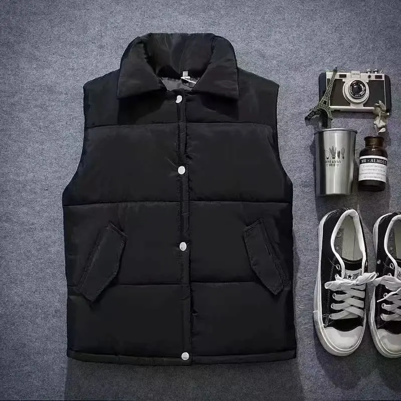 سترة شتوية سميكة بغطاء للرأس مفتوحة من الأمام بلون واحد وحجم كبير، معطف محشو بالقطن للجنسين، ملابس خارجية دافئة وعصرية #1