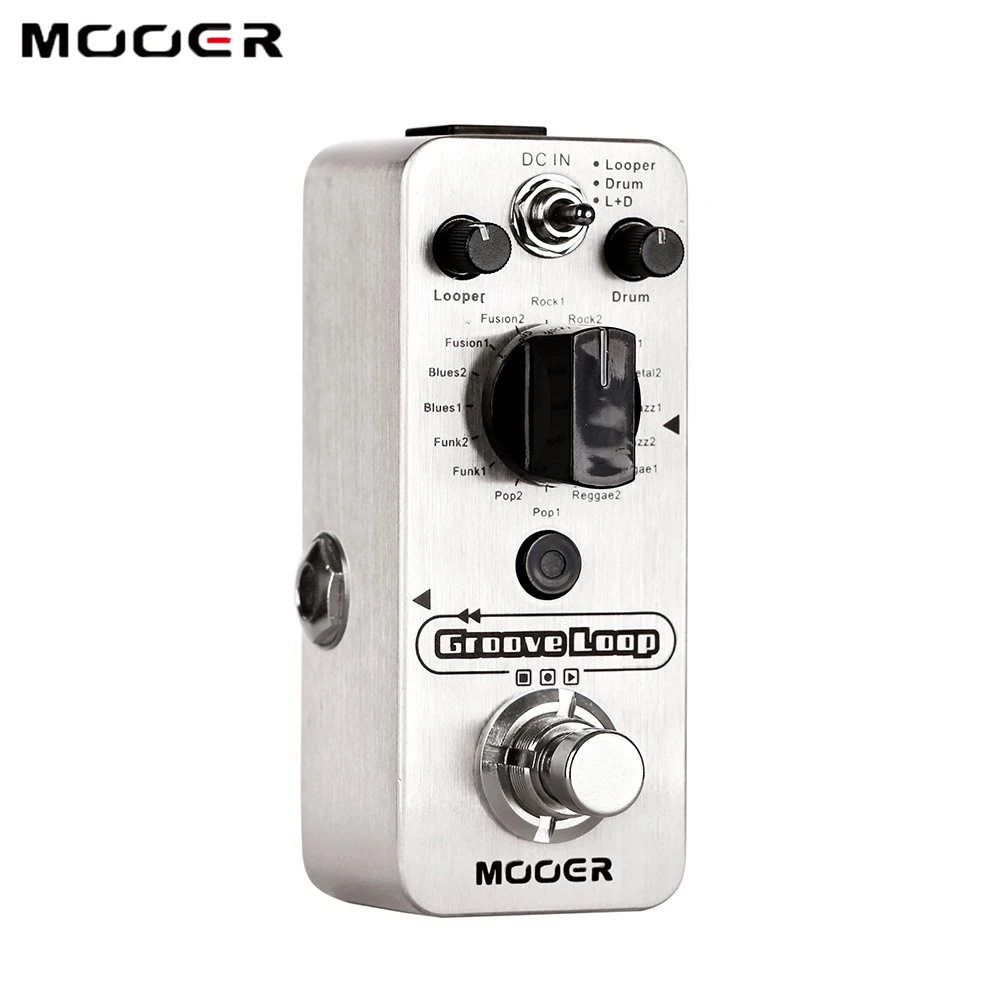 Mooer MLP2 Groove Loop Drum Machine Guitar Effect Pedal Effector Phrase Loop Drum for Electric Guitar Looper 20 Min Recording