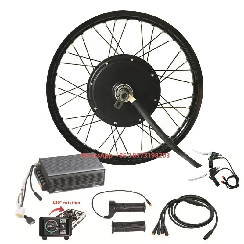 Ebike 48v 72v QS V3 5000w Motorcycle Bldc Motor Conversion Kit with 100a Sabvoton Controller