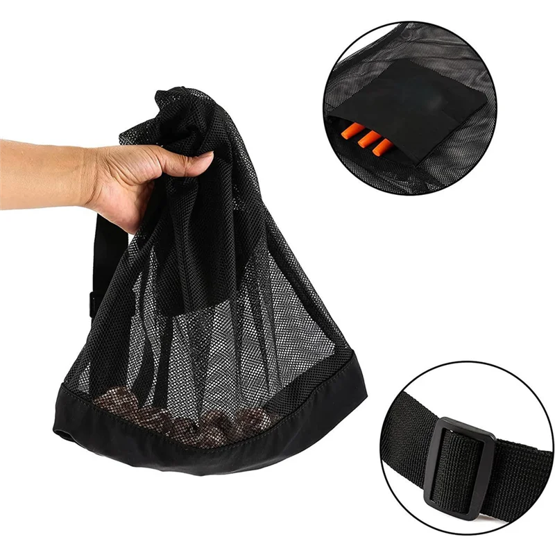 ABPQ-2PCS Borsa per rete da caccia ai funghi Borsa per raccolta di cestini per funghi Borsa per raccolta di frutta da giardino in rete di grande capacità