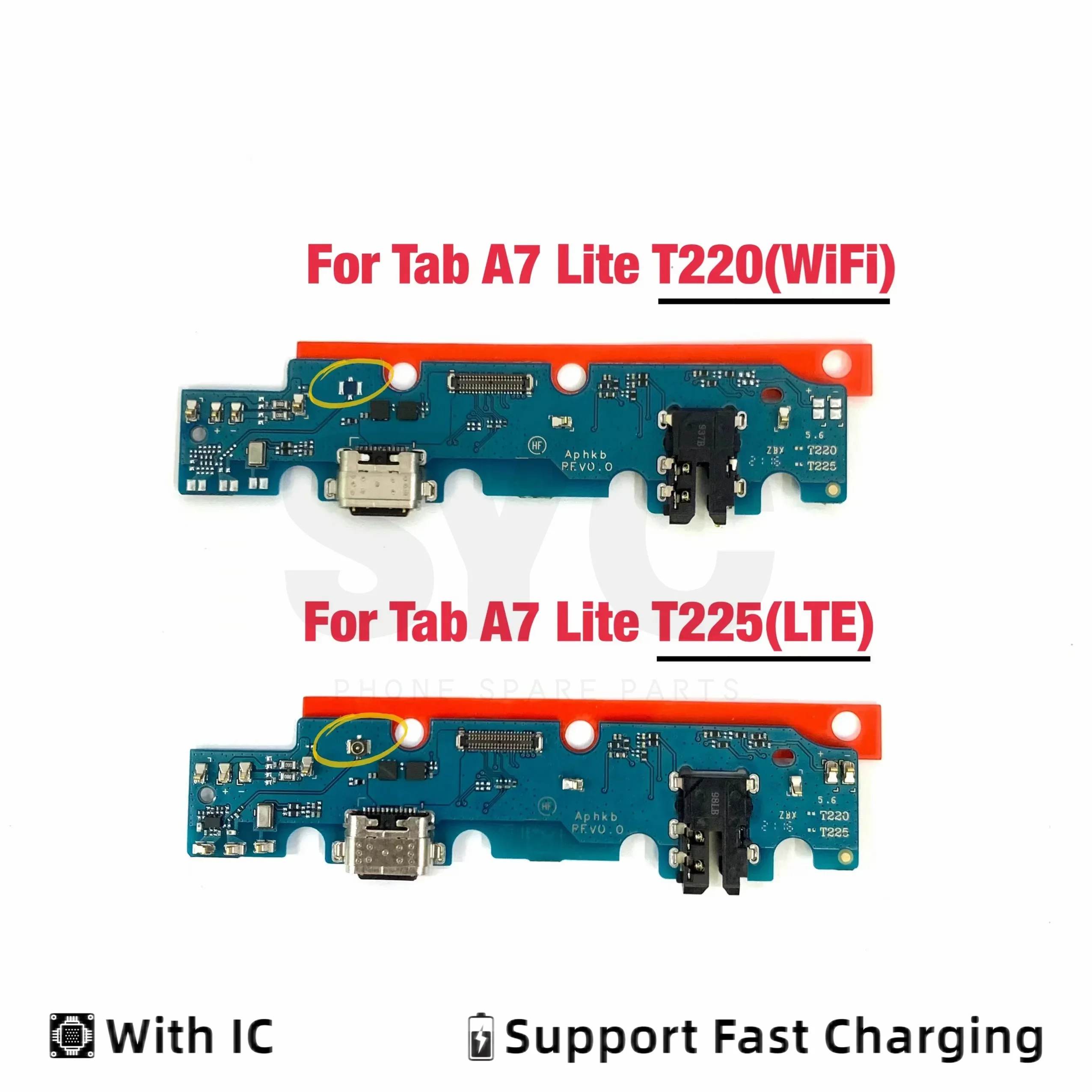 1Pcs For Samsung Tab A7 Lite T220 T225 USB Charging Dock Connector Port Board Flex Cable