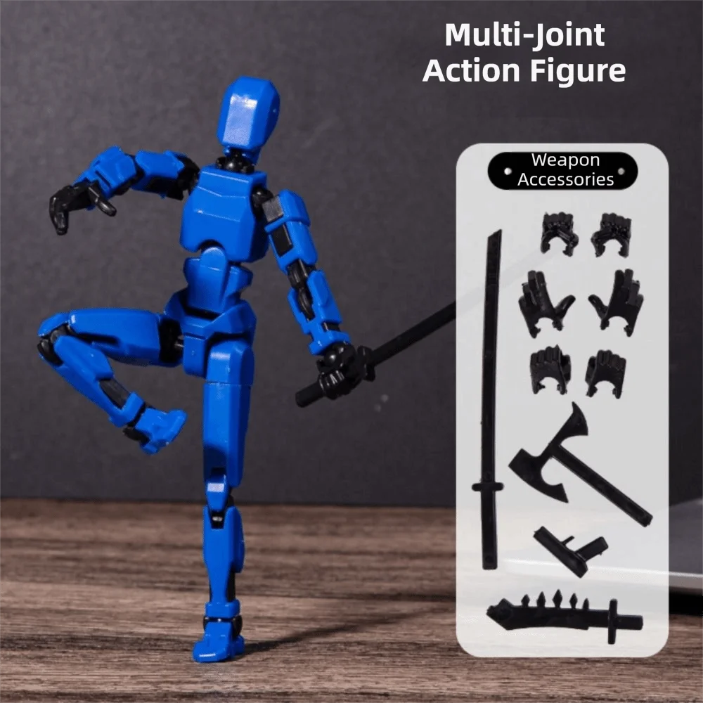 Poseable Model Multi-Jointed Robot Handheld Multi Joint Mobile Action Figure Transformation Robot 3D Printed Mannequin