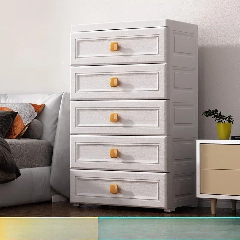 New model 50-Face wide pure white drawer storage cabinet, locker, finishing box, plastic household bedside table Durable