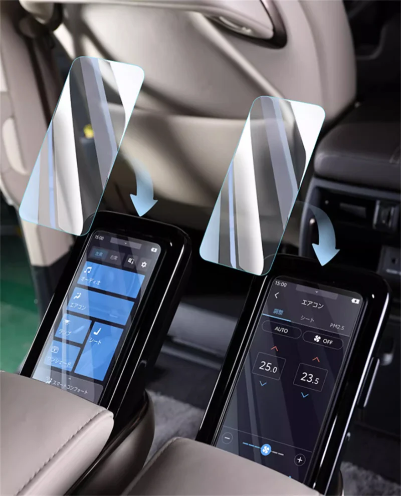 GPS navigation screen tempered film interior protective film complete set of film fit for Toyota Alphard Vellfire 40 Series