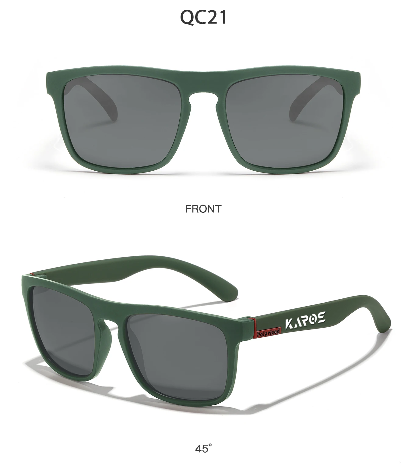 KAROS Polarisierte Sonnenbrille, Unisex, blendfreie Fahrbrille, Outdoor-Sport, Angeln, Radfahren, Reisen, Strand, UV400-Brille – Detail 16