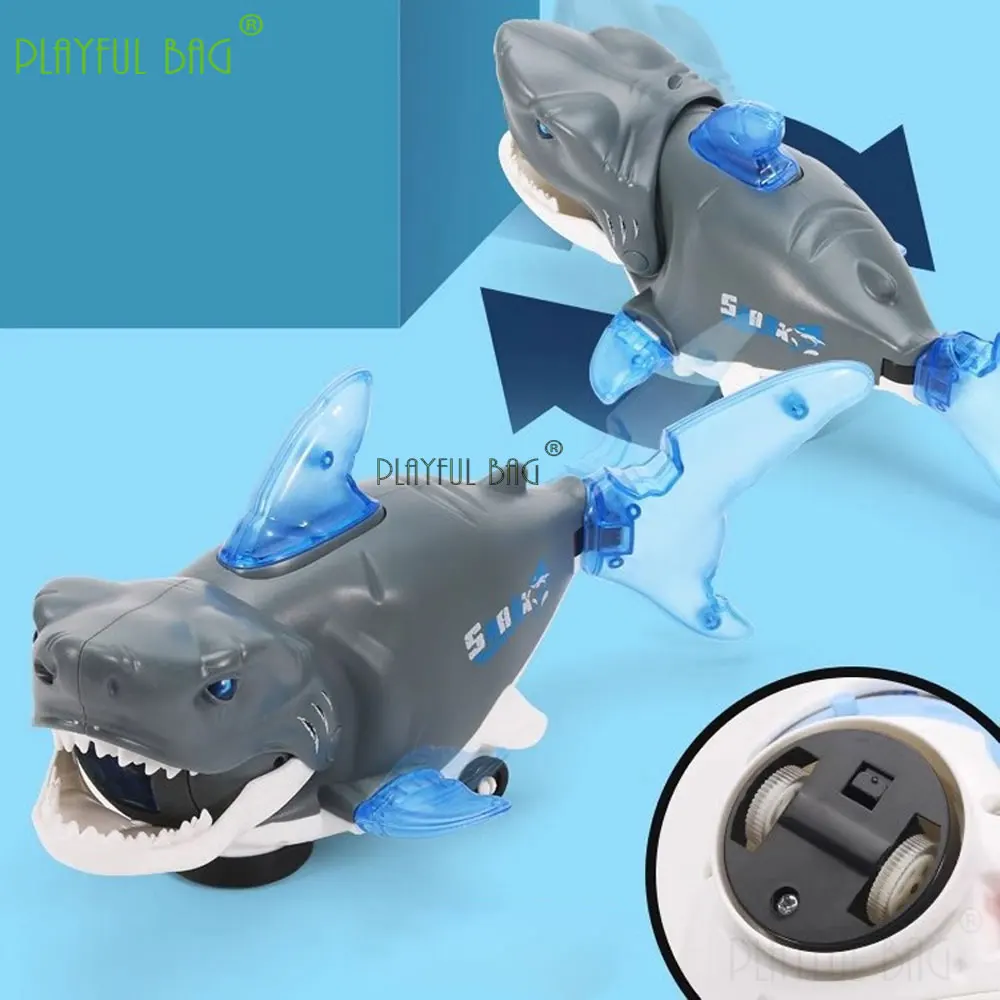 Brinquedo de tubarão elétrico Auto 360 °   Movimento LED Luzes e Música Crianças Presentes de Aniversário Robótico Tubarão Cabeça Giratória Design Realista VG227