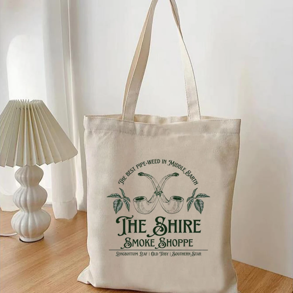 The Shire Smoke Shoppe tote bag The Hobbit Elevenses shopping bag Lord of the Rings LOTR fan gift Hobbit Second Breakfast