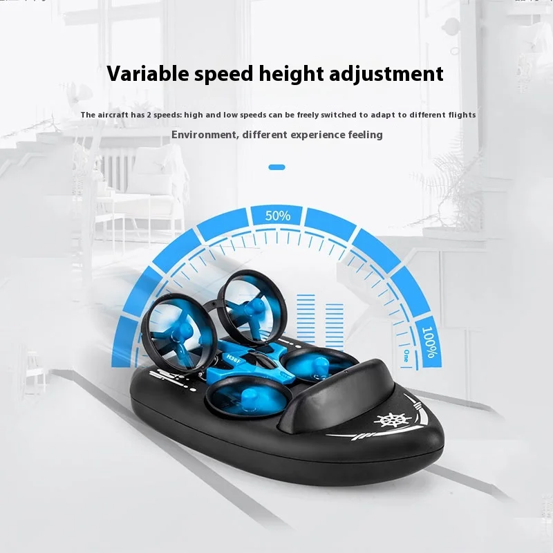 JJRC H36f Hovercraft Mini Drone Helicopter 2.4g 4ch 6-Axis Gyro Speed 3d Flip Headless Mode Rtf Boat Car Water Ground Air 3-Mode