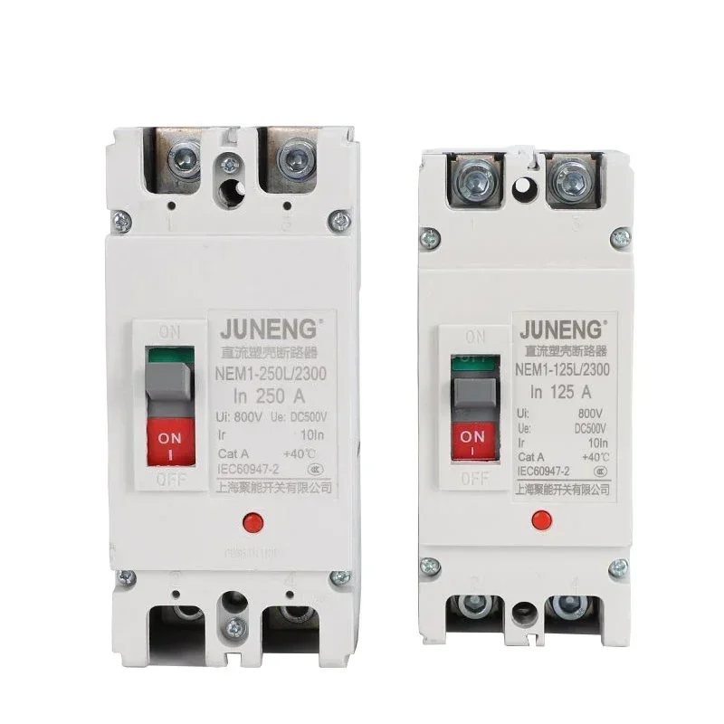 2P DC Circuit Breaker 12V -120V High Power Solar Battery Protector 80A 100A 125A 160A 200A 250A 300A Auto Overload Protection