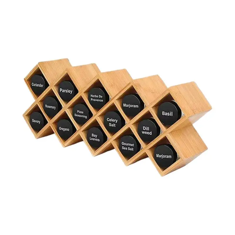 

Seasoning Organizer Seasoning Shelf Holder 18 Slots Freestanding Shelf Storage Organizer For Can Bottle Jar Cabinet Drawers