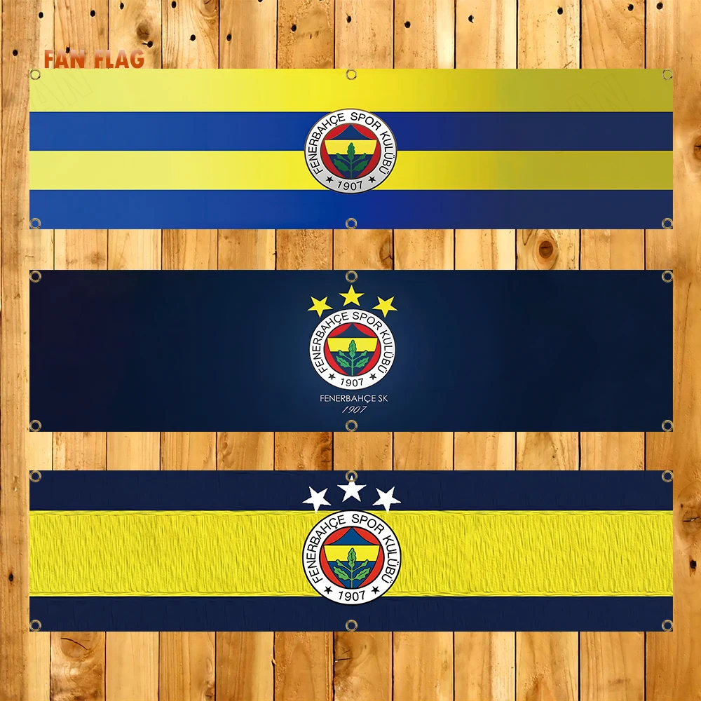 60X240cm FC Fenerbahces 1907 Flag Polyester Digital Printing Banner For Garage or Out door Decoration