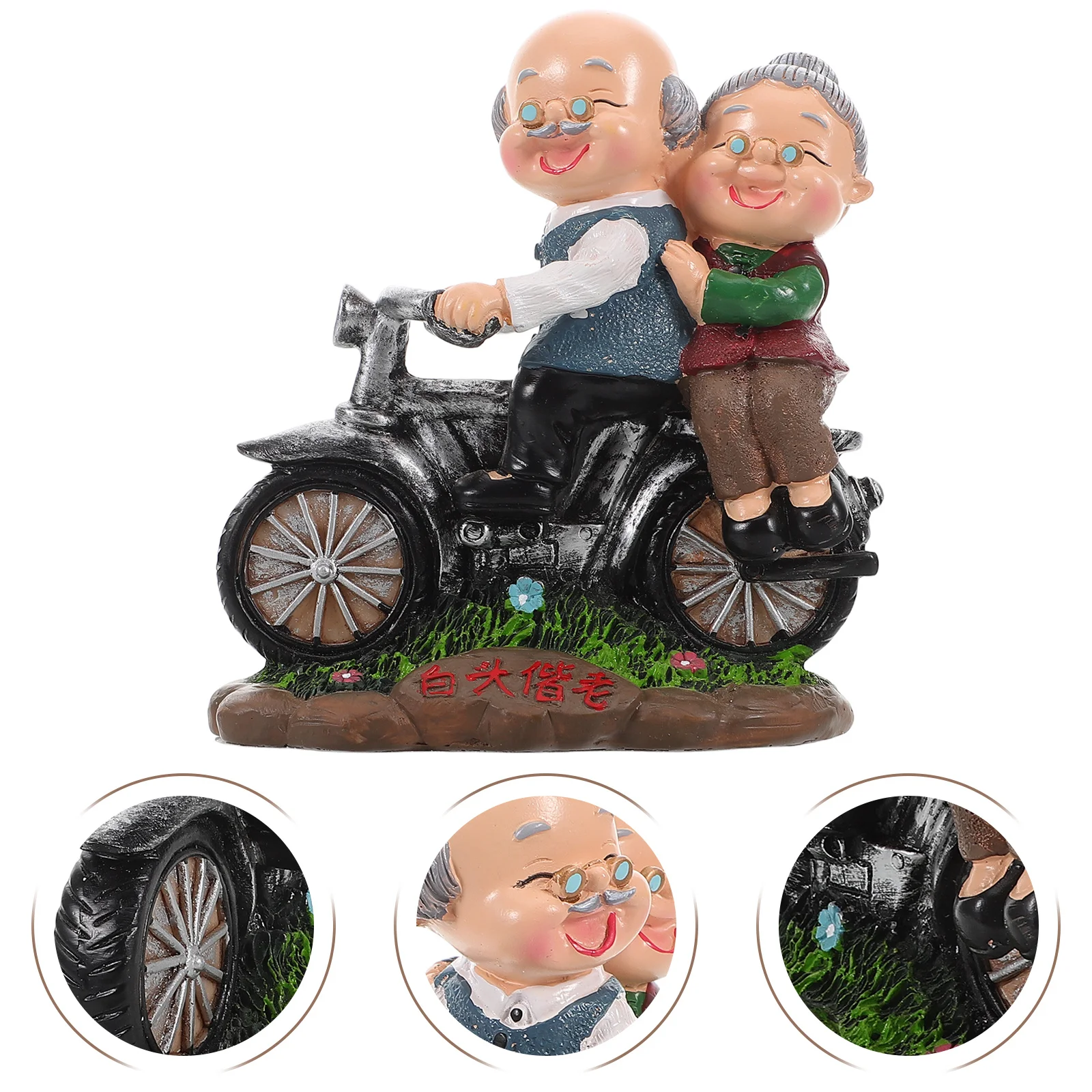 

Elegant Resin Elderly Couple Loving Old Pair Statue Romantic Home Decor Wedding Anniversary Valentine'S Day Gift Living Room