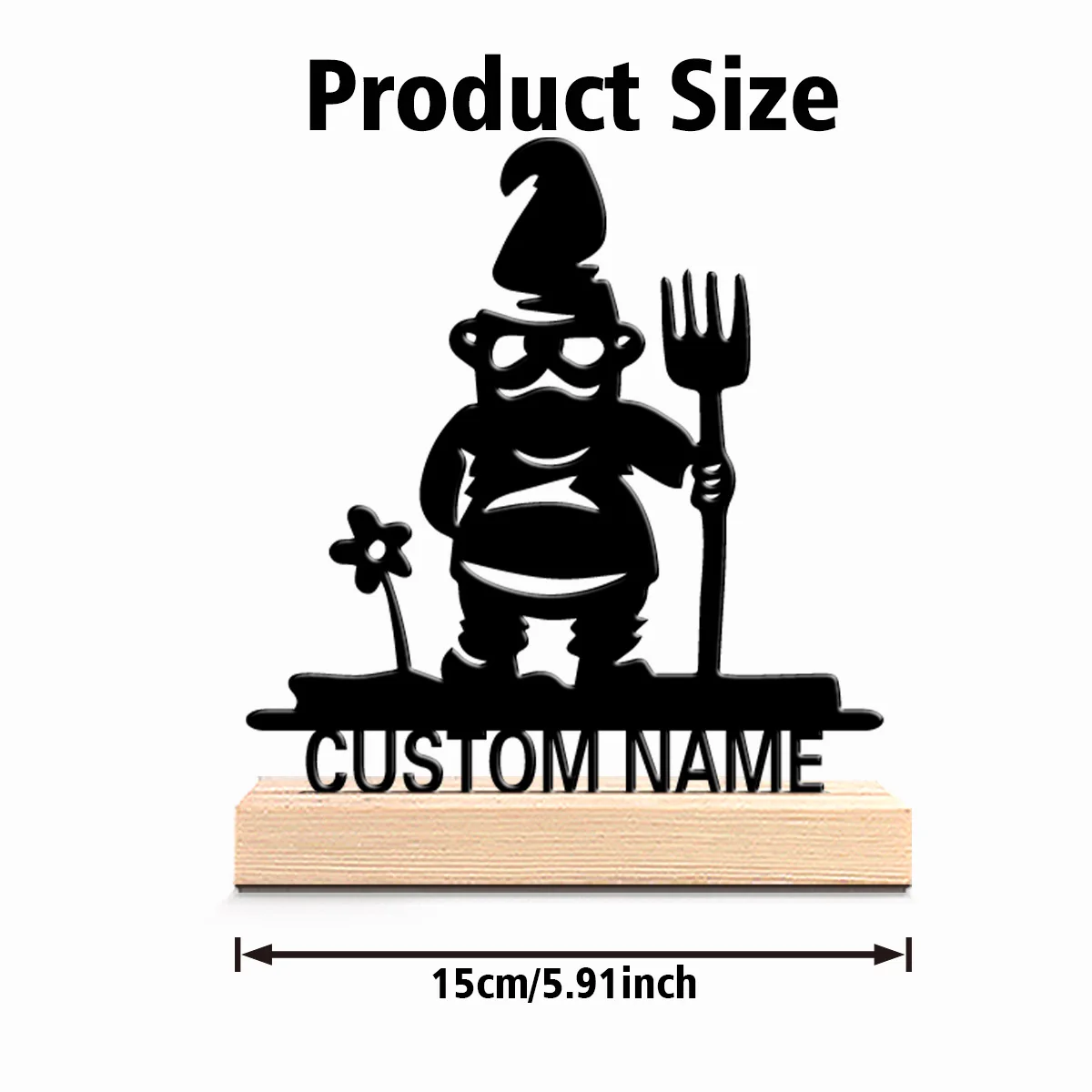 1pc Stylish Personalized Custom gardener Metal Statues Wooden Accent Wall Decor for Living Room Bohemian Eclectic Home Style