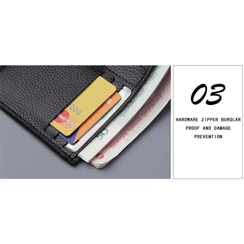 Cartera Vertical corta para hombre, monedero para tarjetas de identificación, 1 unidad