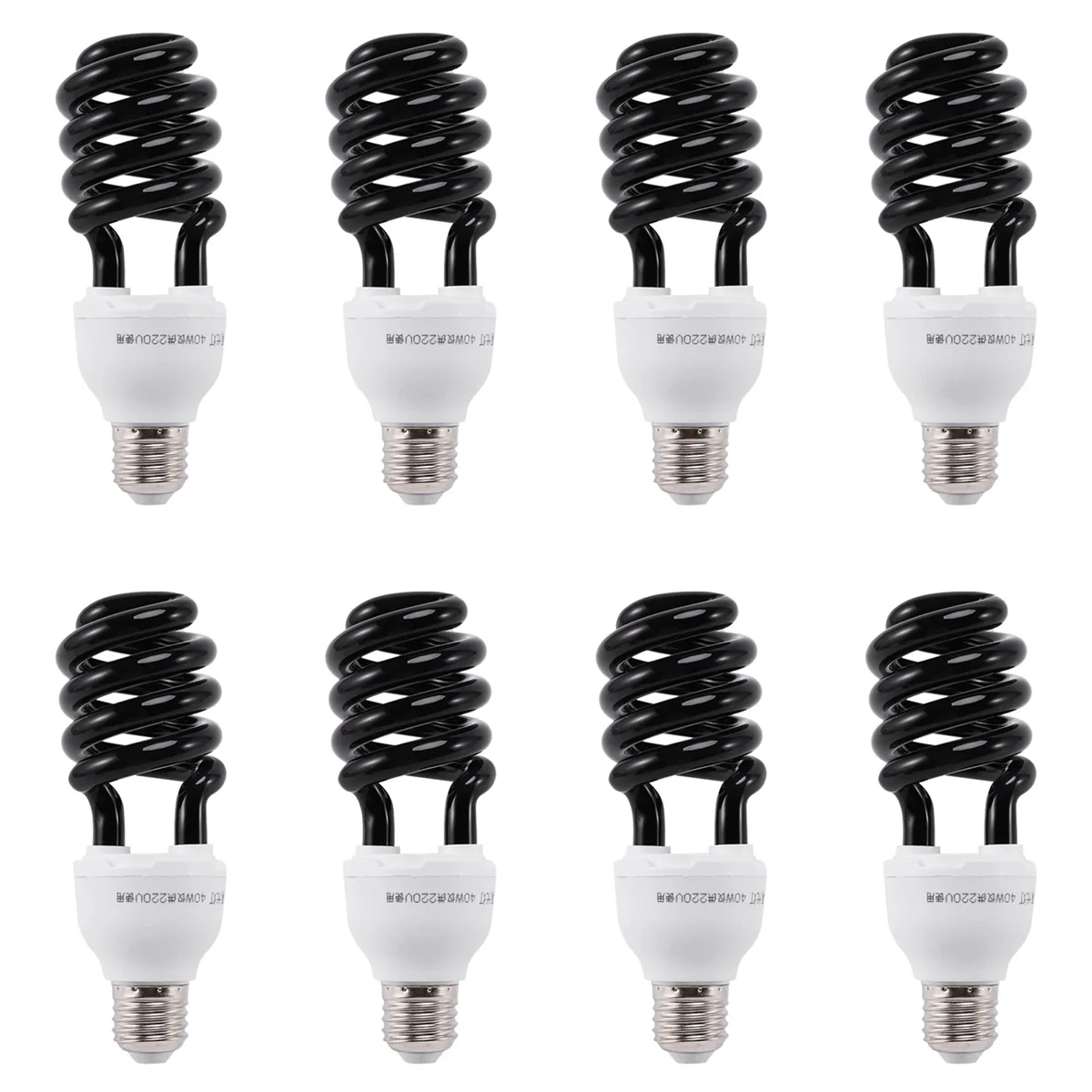 A79I 8X E27 40W UV Ultraviolet Fluorescent Blacklight CFL Light Bulb Lamp 220V Shape:Spiral Wattage Voltage:40W 220V