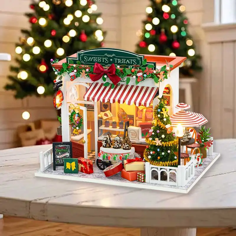 DIY Miniature Doll House 3D Puzzle Building Assembly Kit For Making Room Toys Home Bedroom Decorations With Christmas Gifts
