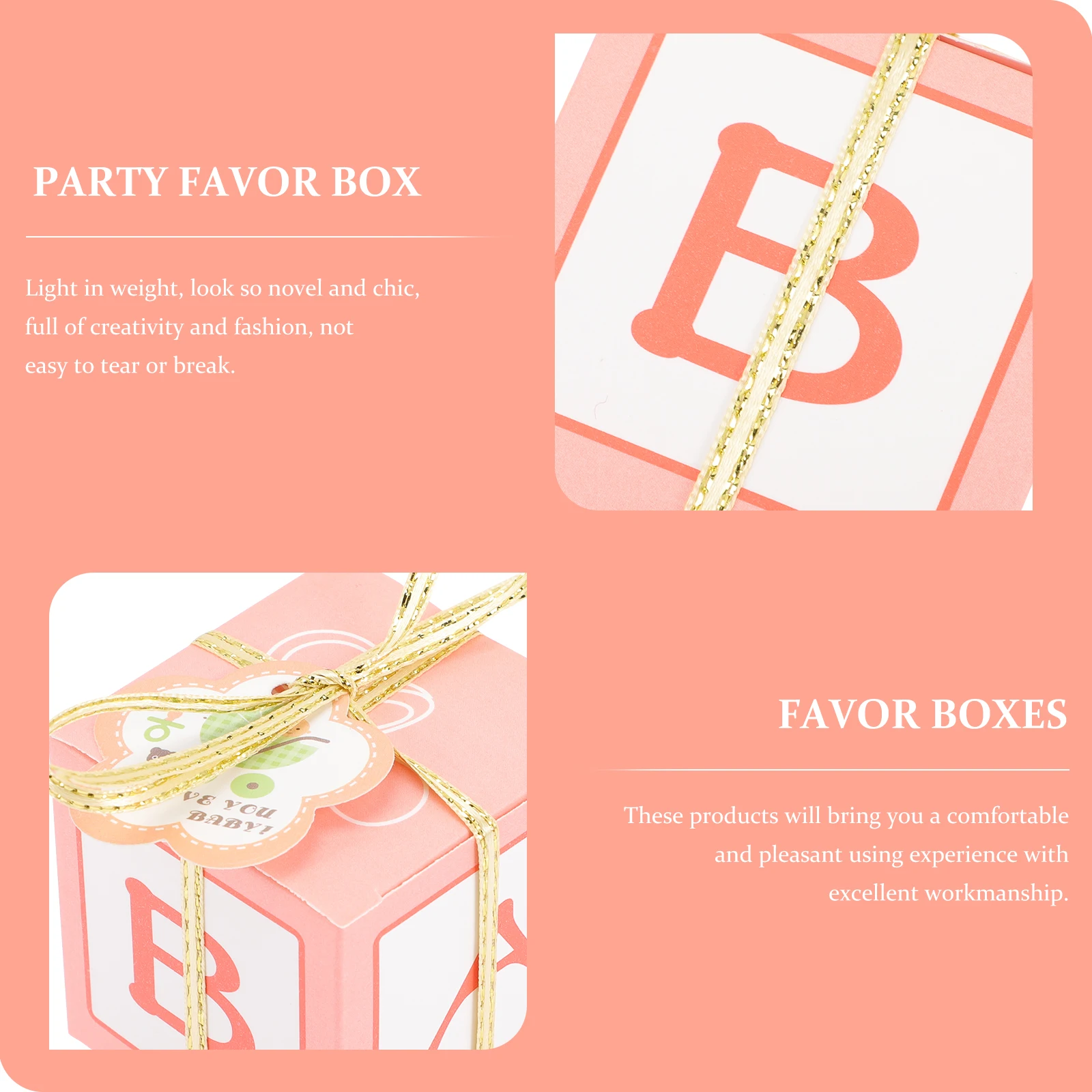 

25 set Candy Boxes Baby Shower Favor Boxes Lightweight Gift Case For Party Favors Small Items Storage Decorative Box For Baby