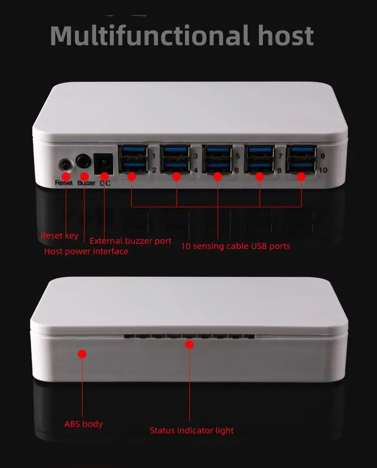 Universal 4 6 8 10 Port Anti-Theft Security Display System Mobile Retail Store Protection Sensor Alarm