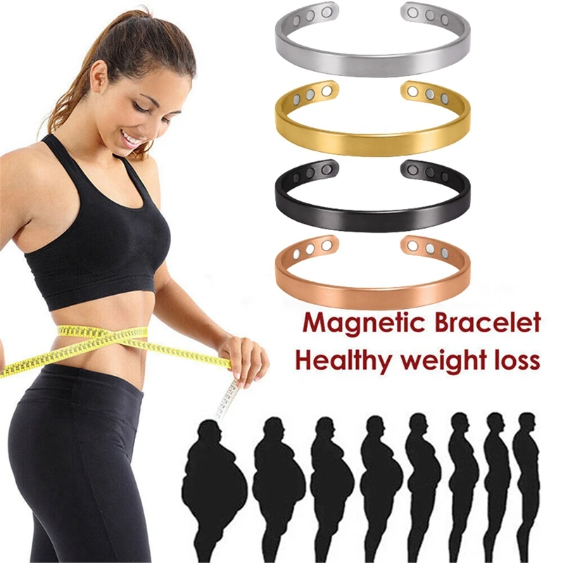 Trendy 4 Color Magnetic Bangle Bracelet for Women Men Health Balance Energy Therapy Arthritis Pain Relief Health Care Bracelet