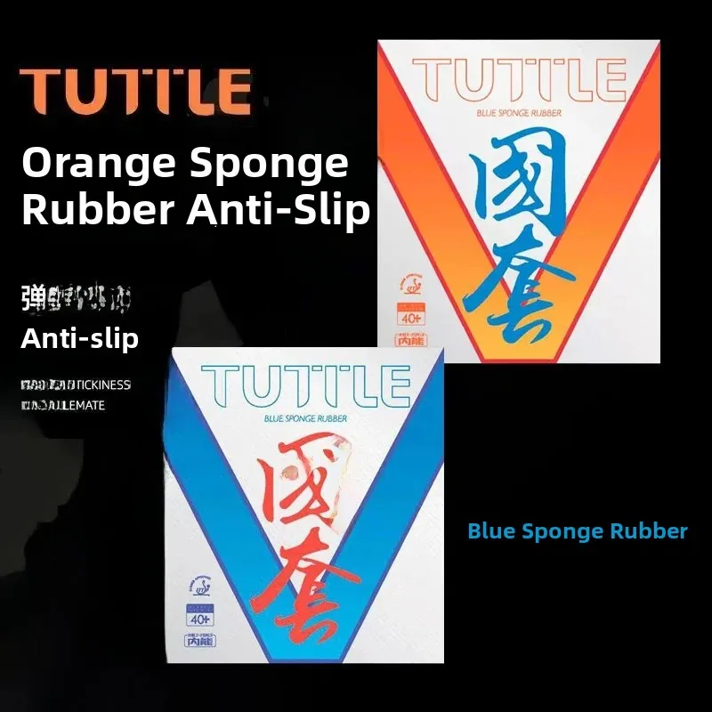 tuttle-table-tennis-paddle-rubber-sponge-inner-energy-sticky-v-set-orange-blue-sponge-national-set-fitness-fans-supplies