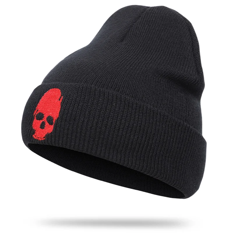 Black Skeleton Beanie Beanies Winter Hat for Men\'s Winter Warm Hat Cool Skulls Black Hip Hop Warm Knitted Hat for Men Beanies