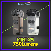 Trustfire MINIX5 Flashlight Rechargeable Led Flashlights Magnetic Portable Lanterna 750Lumen UV light Night Lamp