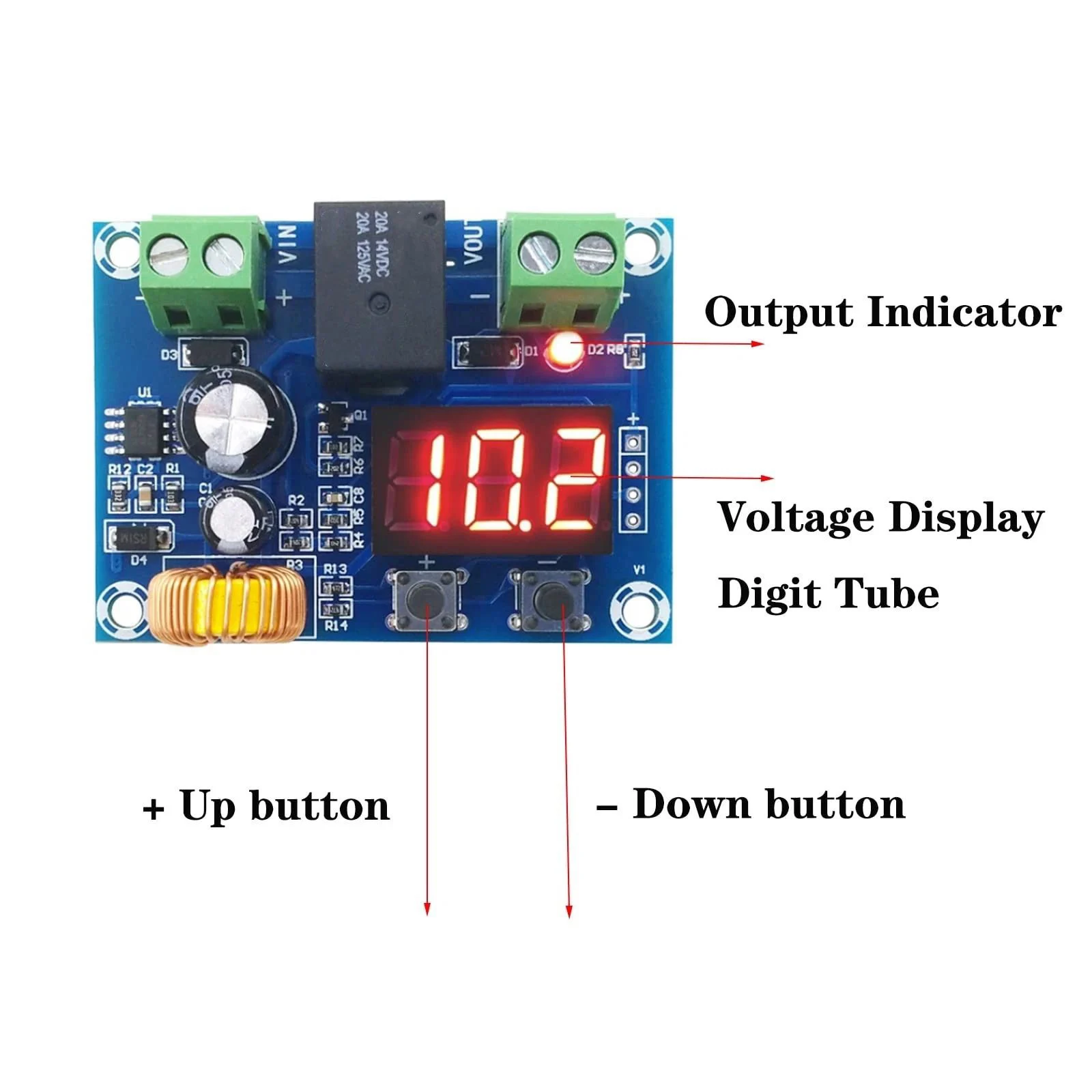 XH-M609 DC 12-36V Battery Overdischarge Protection Module Undervoltage Low Voltage Cutoff Switch for Lithium Lead-Acid