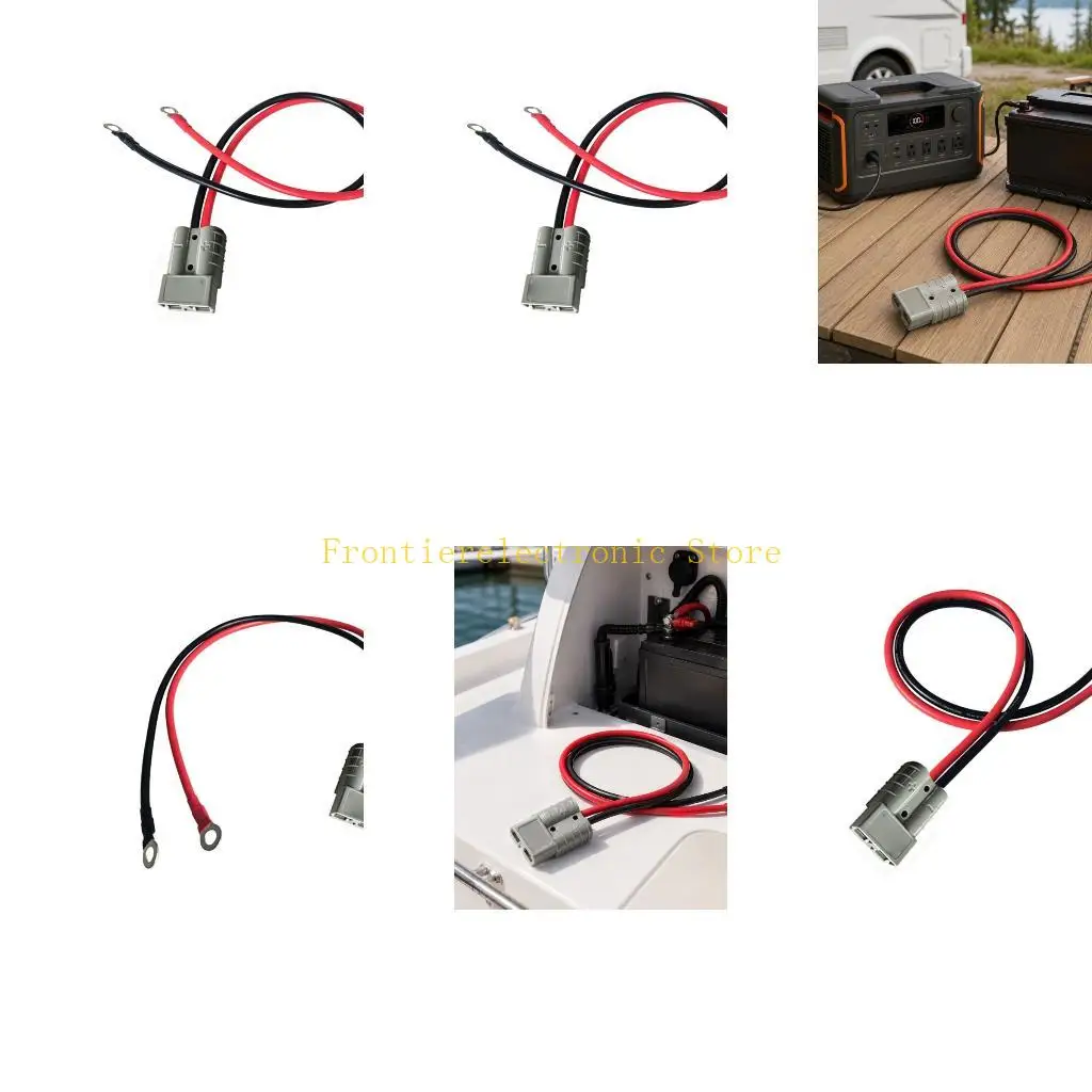 G8DB SB50 O End Battery Cable 50A 10GA for Marine Forklift Trailer Winch Battery Power Wiring and Battery Service Use