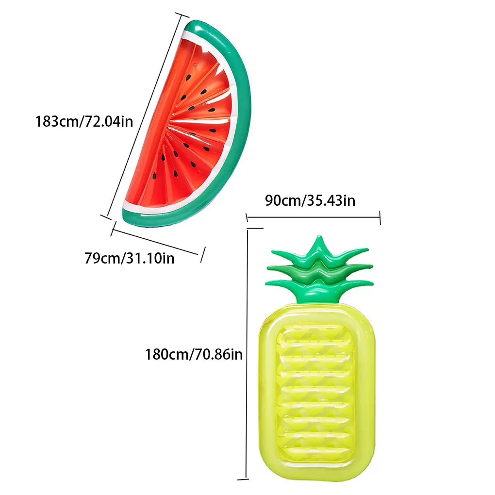 Letto galleggiante per anguria morbido e confortevole galleggiante per ananas gonfiabile riutilizzabile ecologico