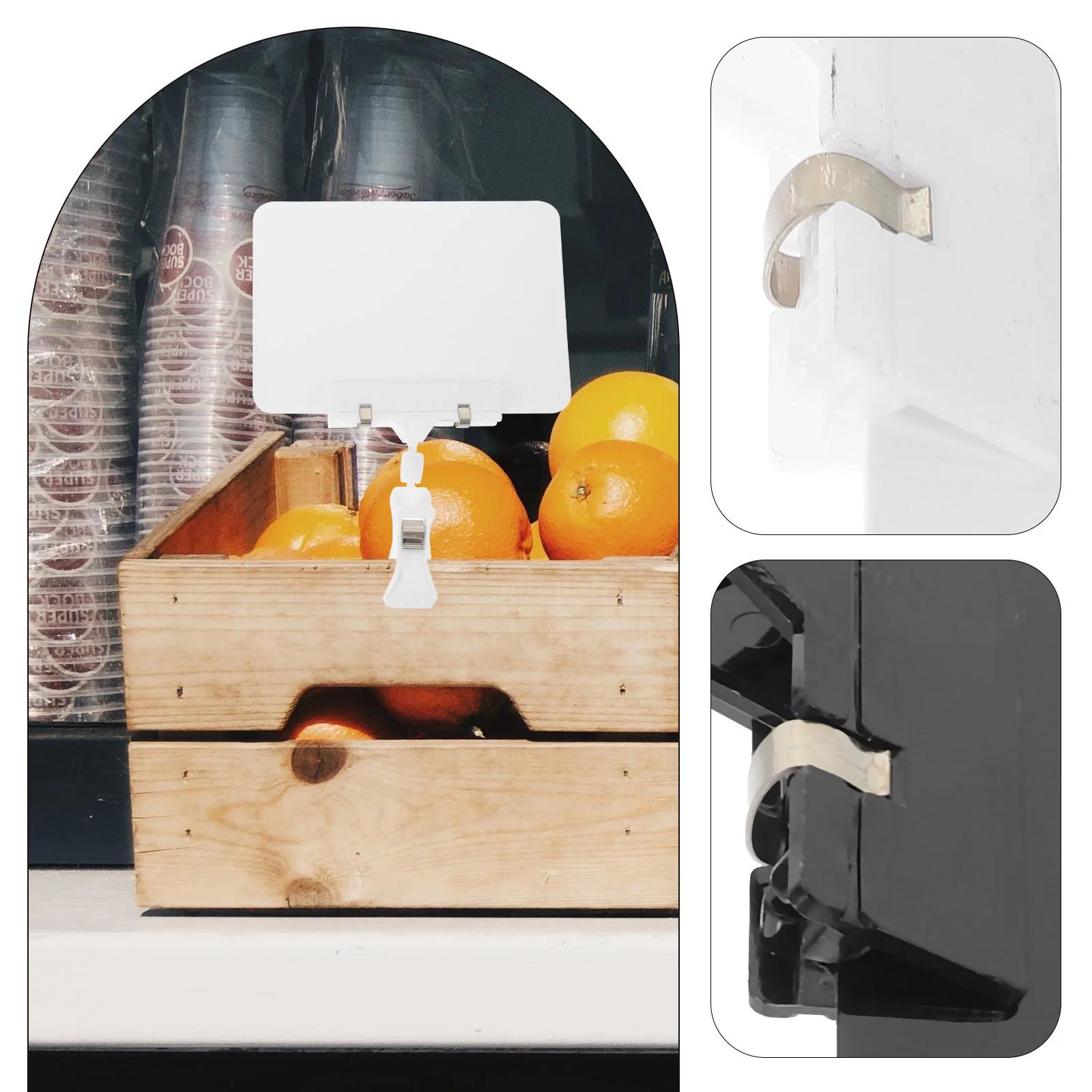 

4pcs Pvc Price Tag Holder Strong Label Holder For Bins Baskets Boxes Reusable Retail Store Home Use Display Stand For Price