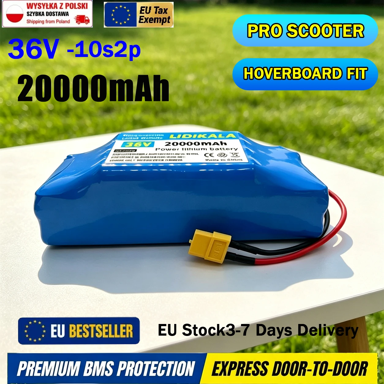 36V 20000mAh Lithium-Ionen-Akku, Neu, 2026, für selbstbalancierendes Elektro-Skateboard, Hoverboard, Monocycle, 10S2P 36V Akku