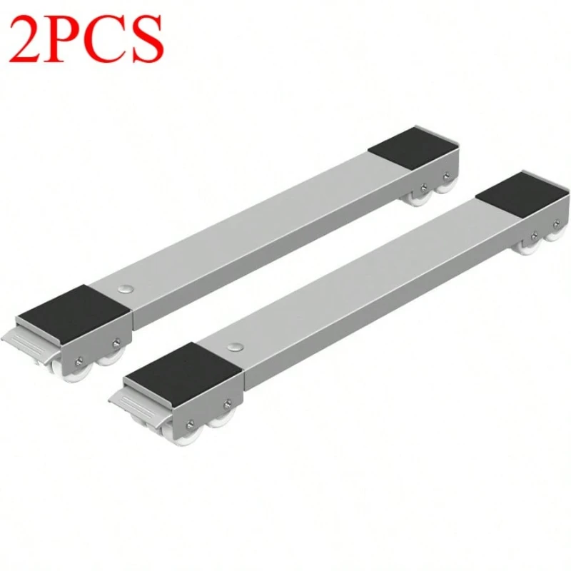2 Pack Heavy Duty Adjustable Mobile Base with Casters Anti Slip 24 Silent Casters for Refrigerator Washer Freezer