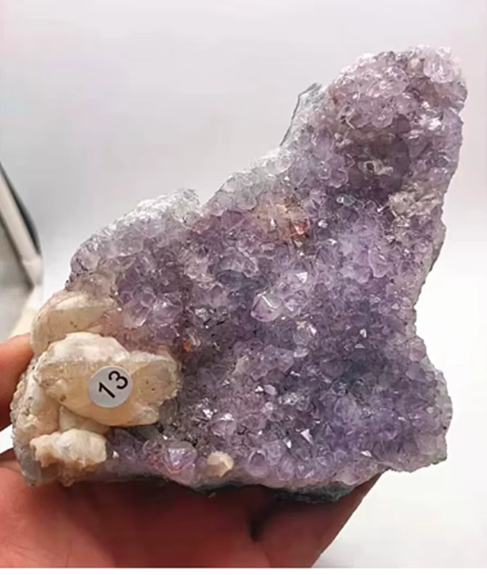 Natural Amethyst Geode Quartz Cluster, Crystal Specimen, Energy Healing, 169