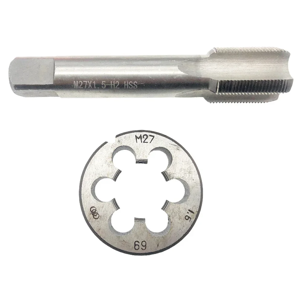 Imagem -02 - Toque e Die Grupo Mão Direita Threading Tool Rosca Métrica Tap Die rh Thread Repair Tool M27x1.5 M27x1.5