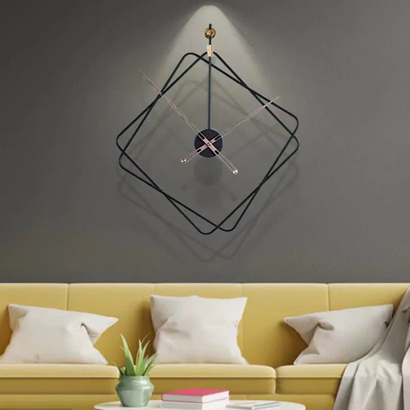 Modern Minimalist And Luxurious Wall Clock Decoration Of The Background Wall Of The Living Room Entrance Iron Wall Clock