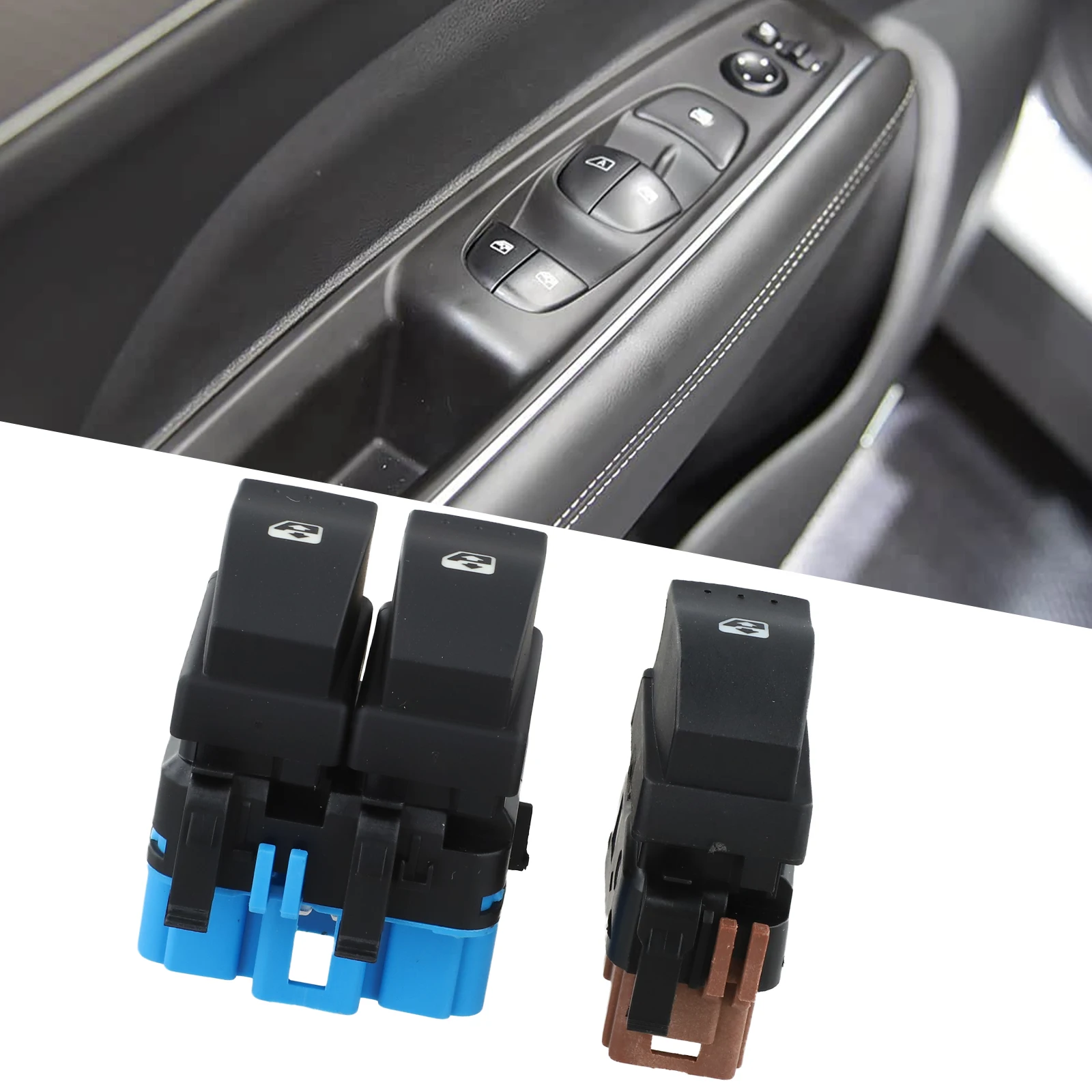 

Car Maintenance BLACK Window Regulator Switch Car Window Switch Precise Controls Robust Construction ABS Material